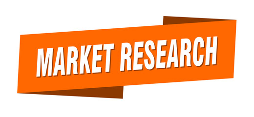 market research banner template. market research ribbon label sign
