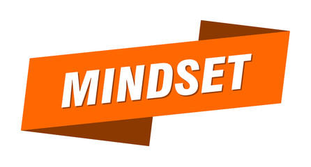 mindset banner template. mindset ribbon label sign