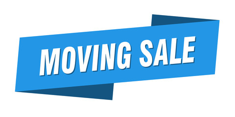 moving sale banner template. moving sale ribbon label sign