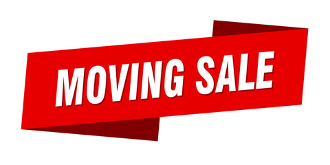 moving sale banner template. moving sale ribbon label sign