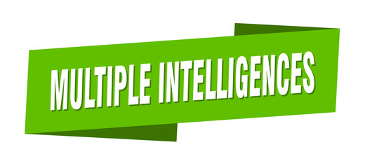 multiple intelligences banner template. multiple intelligences ribbon label sign