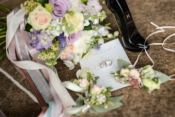 Wedding rings for the bride and groom