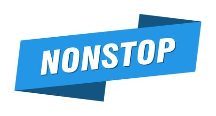 nonstop banner template. nonstop ribbon label sign