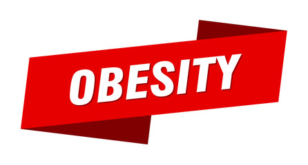 obesity banner template. obesity ribbon label sign