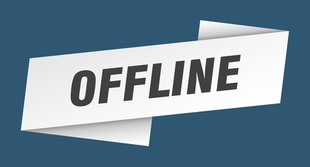 offline banner template. offline ribbon label sign