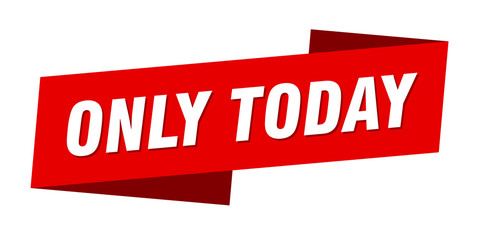 only today banner template. only today ribbon label sign