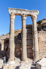The ruins of the ancient city of Ephesus in Turkey.