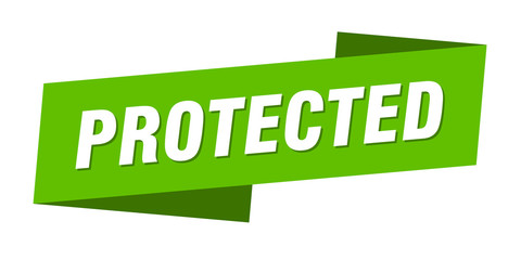 protected banner template. protected ribbon label sign