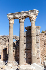 The ruins of the ancient city of Ephesus in Turkey.