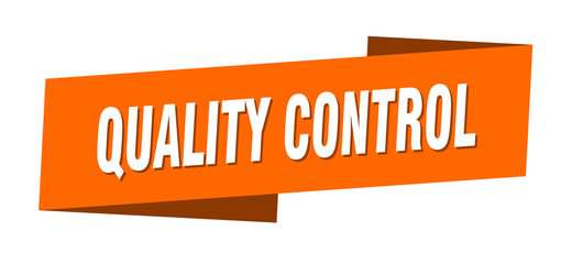 quality control banner template. quality control ribbon label sign