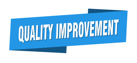 quality improvement banner template. quality improvement ribbon label sign