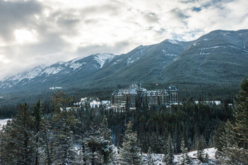 Banff springs hotel in winter