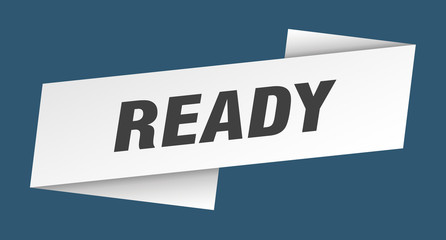ready banner template. ready ribbon label sign