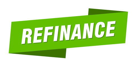 refinance banner template. refinance ribbon label sign