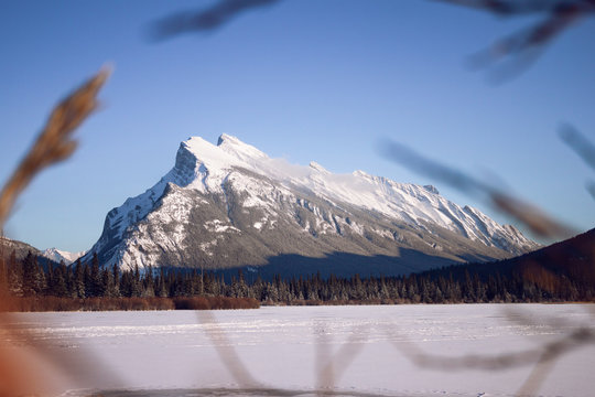 Banff Mount rundle reflection from Vermillion Lakes