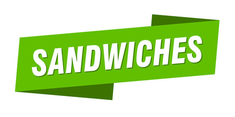 sandwiches banner template. sandwiches ribbon label sign