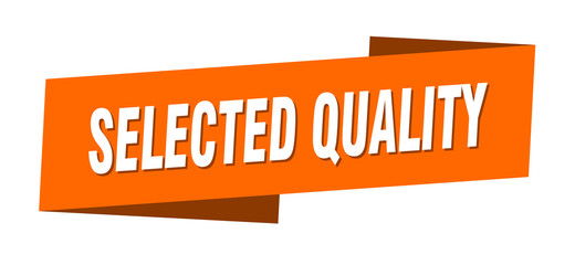 selected quality banner template. selected quality ribbon label sign
