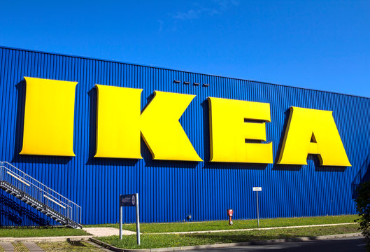 FURTH, GERMANY: IKEA store. IKEA is a multinational group of companies that designs, sells ready-to-assemble furniture. IKEA owns and operates 353 stores in 46 countries