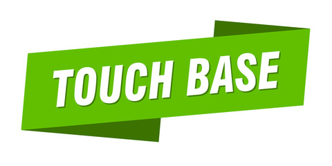 touch base banner template. touch base ribbon label sign