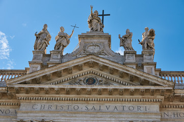 Fototapeta na wymiar Basilica di San Giovanni in Laterano in Rome - sculptures on the portal.