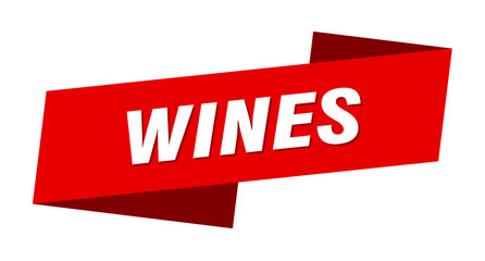 wines banner template. wines ribbon label sign