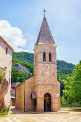 Naklejka premium Religious architecture. Montenegro, Lower Monastery of Ostrog, Church of St. Trinity
