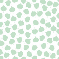 Grey leaves on a white background seamless pattern. Vector illustration.For scrapbooking, packaging, wrapping, wallpaper, fabrics, textile