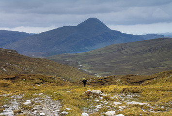 Fototapeta na wymiar The Sutherland Trail is a walking route of around 70 miles through the northwest highlands of Scotland established by the well known Scottish outdoors writer Cameron McNeish.