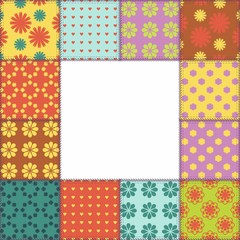 patchwork background with different patterns	
