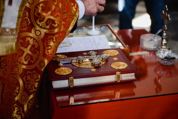 Religious church details. Church wedding