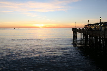 Fototapeta na wymiar Sunset on Redondo Beach