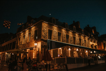 Fototapeta na wymiar Montreal Old Port on a Summer Night