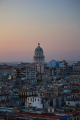 Fototapeta na wymiar Cuba. Night Havana, The city of Havana at night, Havana Night Reflection, Cuba, Old Havana