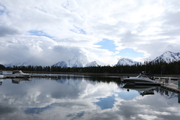 Snow and lovely morning light in Jackson, Wyoming.