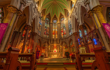 Fototapeta na wymiar Dublin. Ireland 2.3.2020 Saint Augustine & Saint John The Baptist Catholic Church, Dublin Ireland