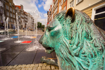 Fountain sea city of Gdansk © panaramka