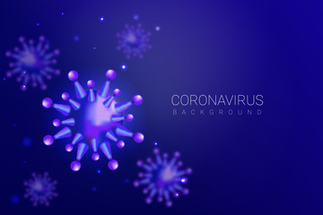 coronavirus microscopic view background illustration