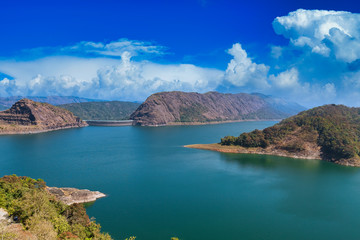Naklejka na ściany i meble Beautiful View of the Idukki Dam and its surroundings
