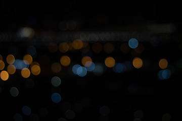 Night City Lights. Bokeh at night blurred background