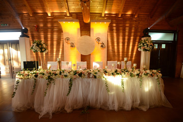 Beautifully decorated table for a special occasion. Decoration and party