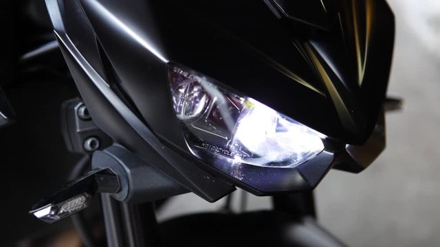 Details on motorcycle led lights on