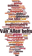 Van Allen belts word cloud