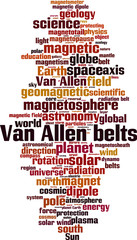 Obraz premium Van Allen belts word cloud