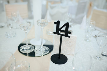 Beautifully decorated table for a special occasion. Decoration and party