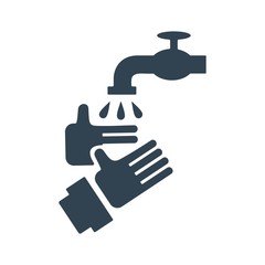 Wash your hands symbol. Sanitary concept. Flat design.
