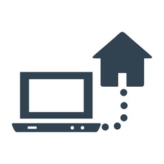 Smart house icon in flat style. Internet of things concept.