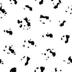 Vector seamless pattern with dry brush prints/ Hand drawn texture/ Abstract background in black and white