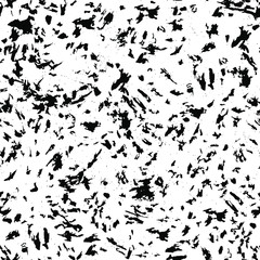 Vector seamless pattern with chaotic dry brush strokes/ Hand drawn texture/ Abstract background in black and white