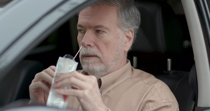 A new concept in mobile testing for coronavirus being performed by a mature man in a DIY type procedure that reduces the amount of HCP and PPE needed by swabbing ones own nostrils.