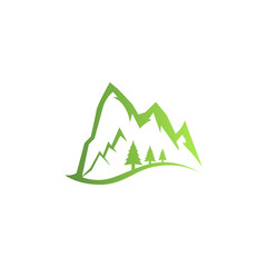 Mountains logo. Logo outdoor adventure in mountain.